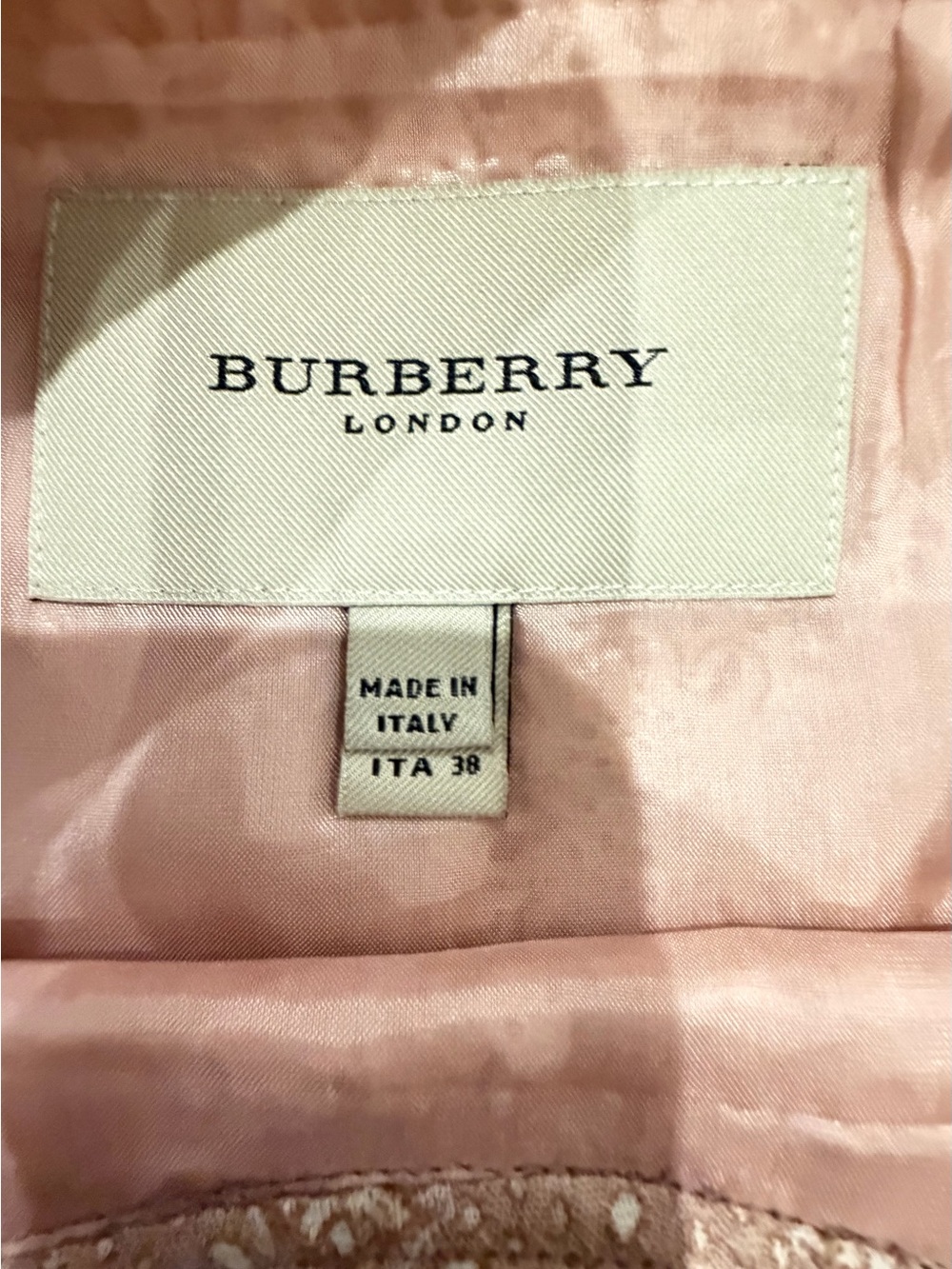 Burberry Pink Floral Lace Sleeveless Party Dress - Picture 5 of 5